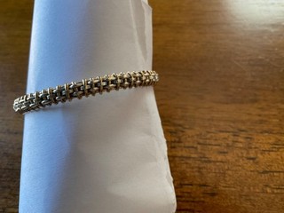 Pulsera Ronaldo Princess 14 kg de oro artistwire y plata esterlina talla 6 usada