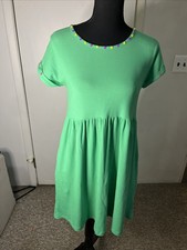 Old Navy Dress Baby Doll Featuring Colorful Button Details Size XL Green
