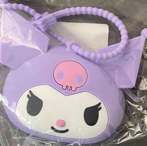 Sanrio Purple KUROMI Coin Purse Zipper Hello Kitty Silicone Pouch NWT SUPER CUTE - Picture 1 of 2