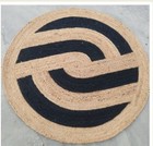 Indian Round Rug Reversible Jute Flat weave Carpet Braided Modern Boho Area Rug