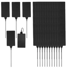 60 Pcs Hanging Tags 105x65mm Plastic Hanging Labels Tags Black