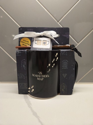 #ad Rae Dunn Marauders Map Color Changing Mug with Wand Stir Stick $24.50