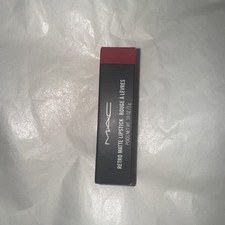 Lápiz labial mate retro MAC - 701 TODO ENCENDIDO tamaño completo ¡Nuevo!