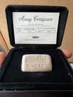 Engelhard Revived Silver 3 Oz. #'ed Cast Bar w/Box + COA