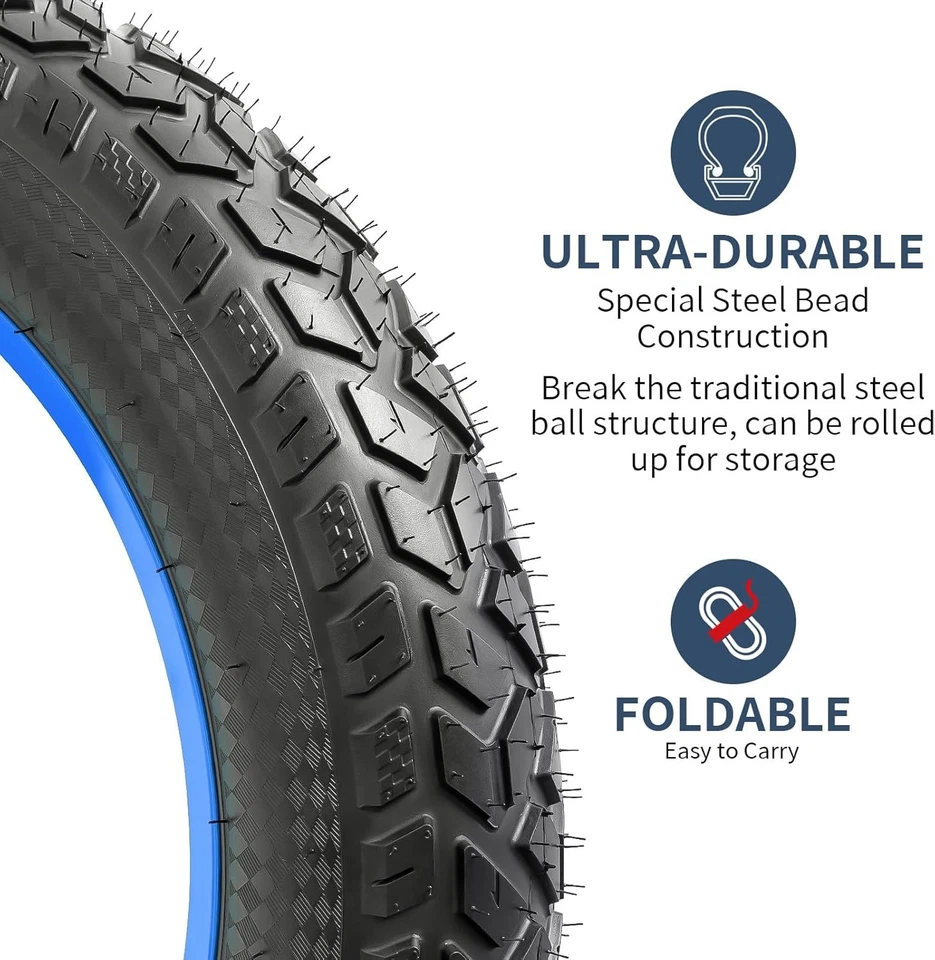 20x4.0 Fatbike Reifen mit Schraderventil - Bild 4 von 4