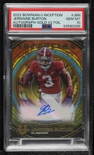 2022-23 Bowman Inception University Gold Foil V2 41/50 Jermaine Burton Auto 0q21