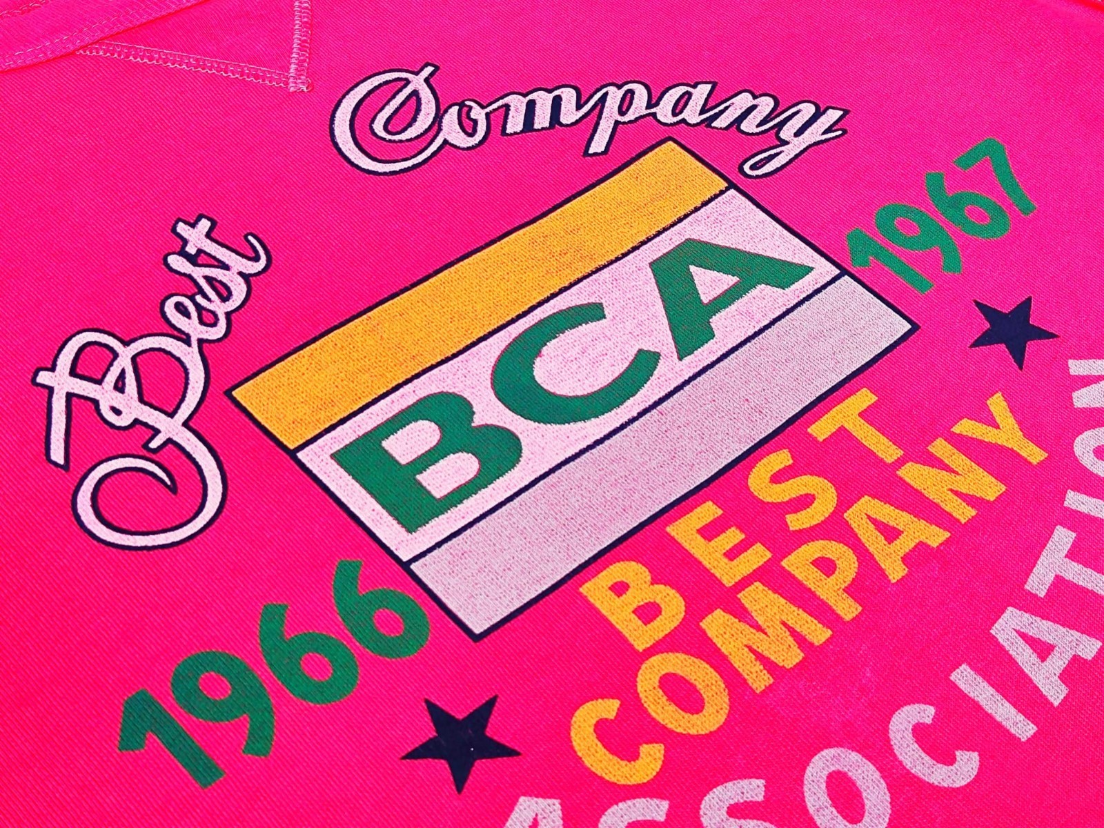 Best Company Italia Vintage 80s Sweatshirt Hot Pink Medium Rare 80s Dressers VGC image 5