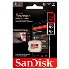 SanDisk Extreme 512GB 190MB/S Class 10 Micro SD MicroSDXC U3