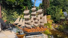 Large tea clipper ship model, pre 1970s, labelled Matflower