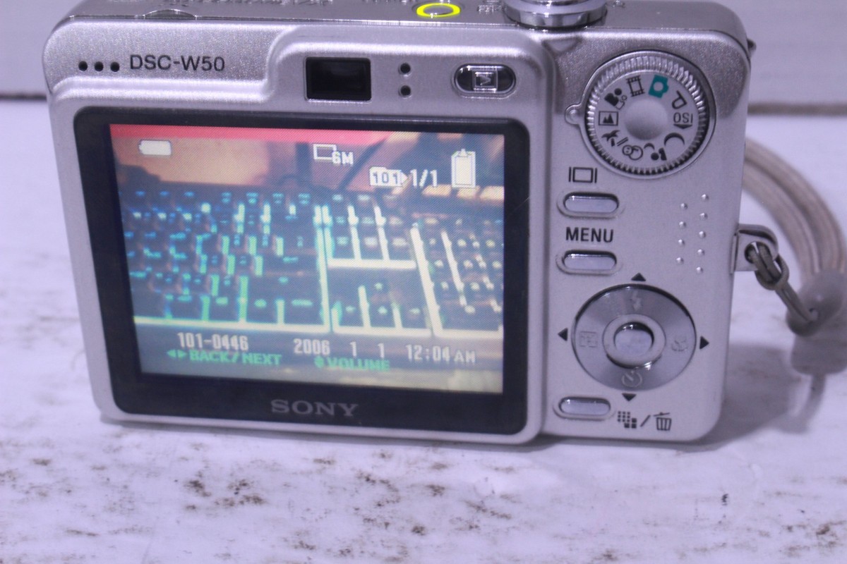 Sony Cyber-shot DSC-W50 6.0MP Digital Camera - Silver for sale