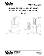 Yale NDR030AD, NR035AD, NR040AD, NR045AD B815 Forklift Parts Catalog Manual PDF
