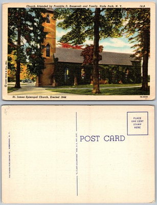 #ad St James Episcopal Church Hyde Park NY Postcard $4.85