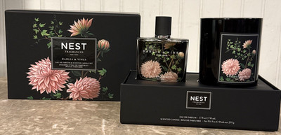 NEST Fragances DAHLIA & VINES 1.7 oz Parfum EDP Perfume Scented Candle 9 oz Set