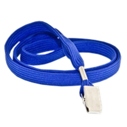 SET 250 HALSBAND SCHLÜSSELBAND MIT BULLDOGGE CLIP + 250 KLARE VINYL AUSWEIS ABZEICHEN HALTER - Bild 3 von 8