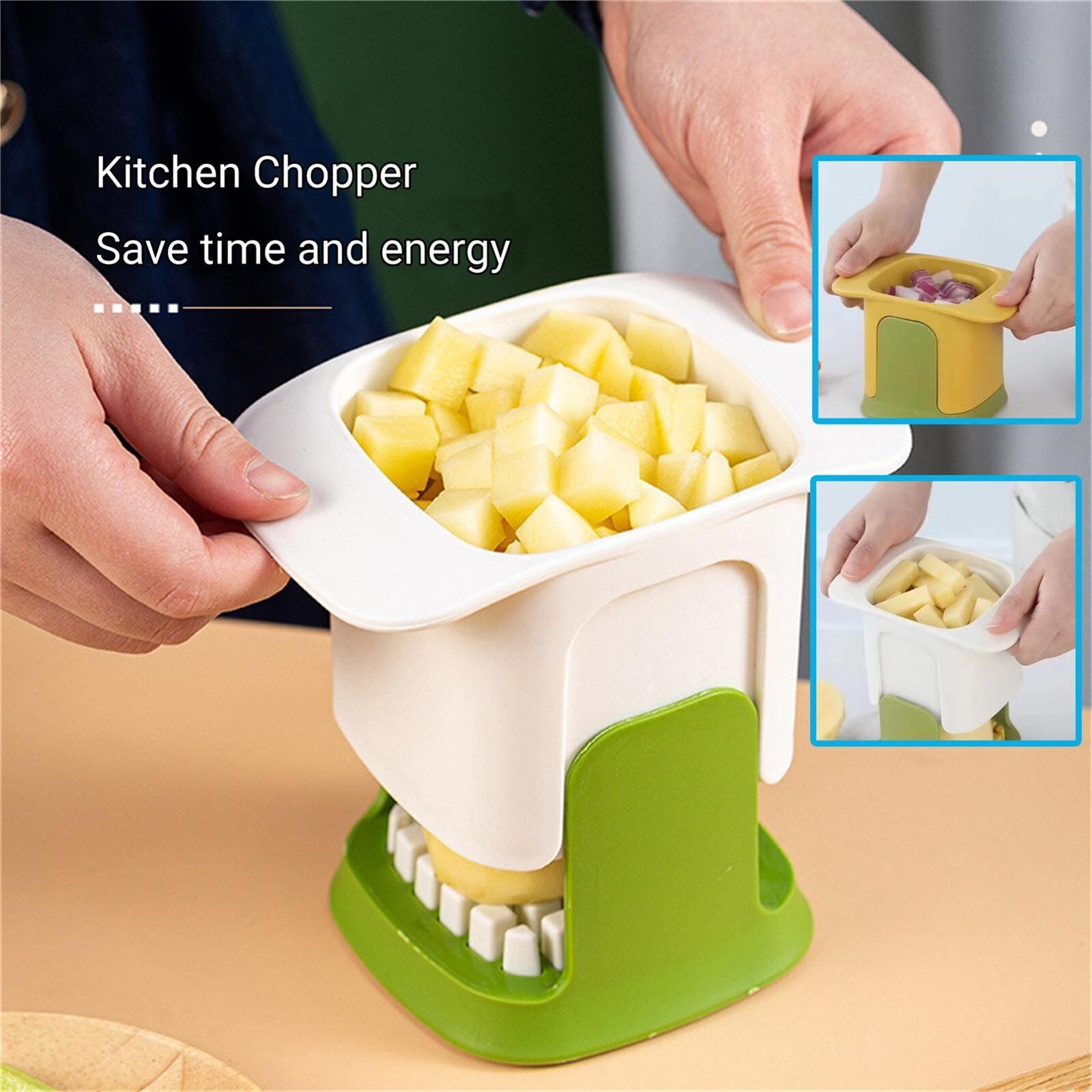 2in1 Vegetable Chopper Dicing Slitting Potato Onion Cutter Slicer