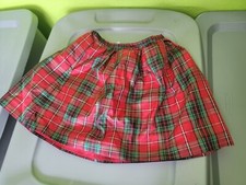 Hartstrings Red Plaid Skirt 100 Polyester Vtg Size 6