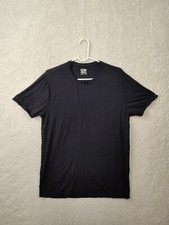 32 Degrees Cool Men Shirt Medium Black Nylon Blend Short Sleeve Regular Fit Tee