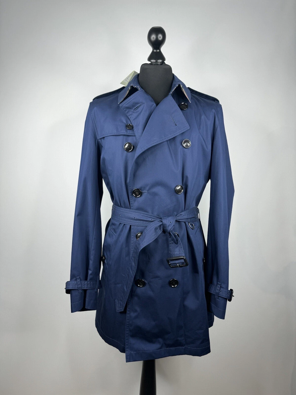 Burberry — Burberry men's coat jacket trench coat navy blue size 52 New