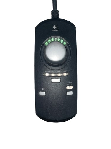 Logitech Sub Woofer Sound Speaker Volume Matrix Wired Remote Controller - A19
