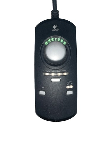 Logitech Sub Woofer Sound Speaker Volume Matrix Wired Remote Controller - A19 - Afbeelding 1 van 3