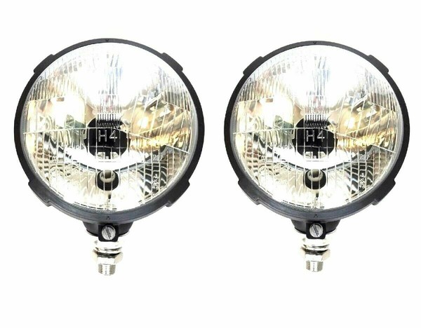 2X Scheinwerfer Traktor Schlepper Trekker Oldtimer Fern Abblend Positionslicht-image