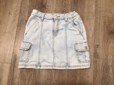 EUC Cat  Jack Girls' Size M 8 Adjustable Waist Jeans Skirt
