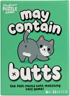 May Contain Butts Fun Matching Card Game For Ages 6 Years By Professor Puzzle