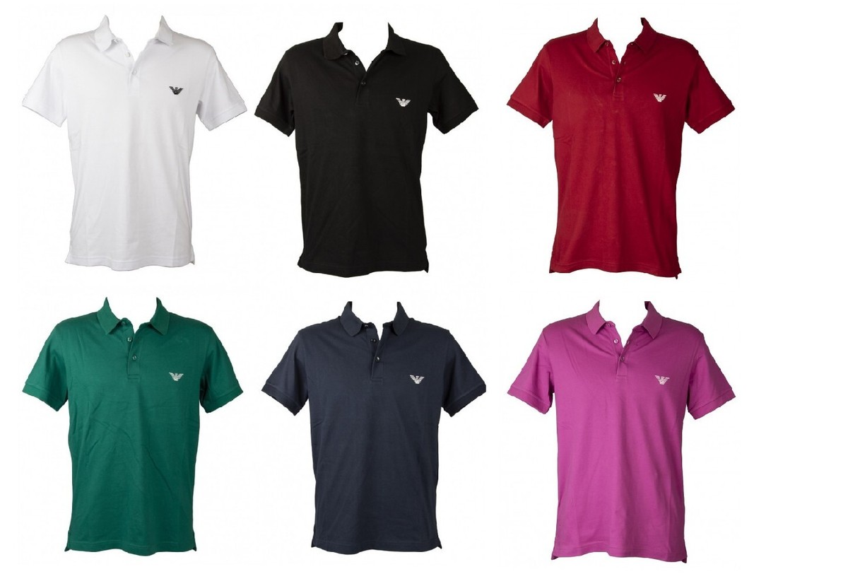 EMPORIO ARMANI men's polo shirt short sleeve jersey with collar