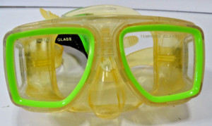 Ocean Master Tempered Glass Snorkeling Goggles, Green