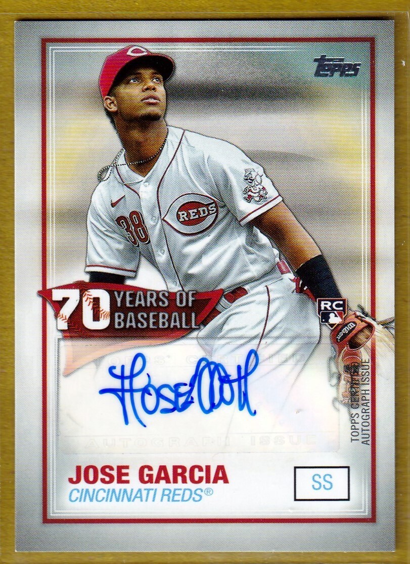 2021 Topps 70 Years of Baseball #70YAJGA Jose Garcia RC AUTO - Cincinnati Reds