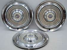 3pc 1950s Vtg OLDSMOBILE 15" GLOBE North South America Hub Caps Wheel Covers