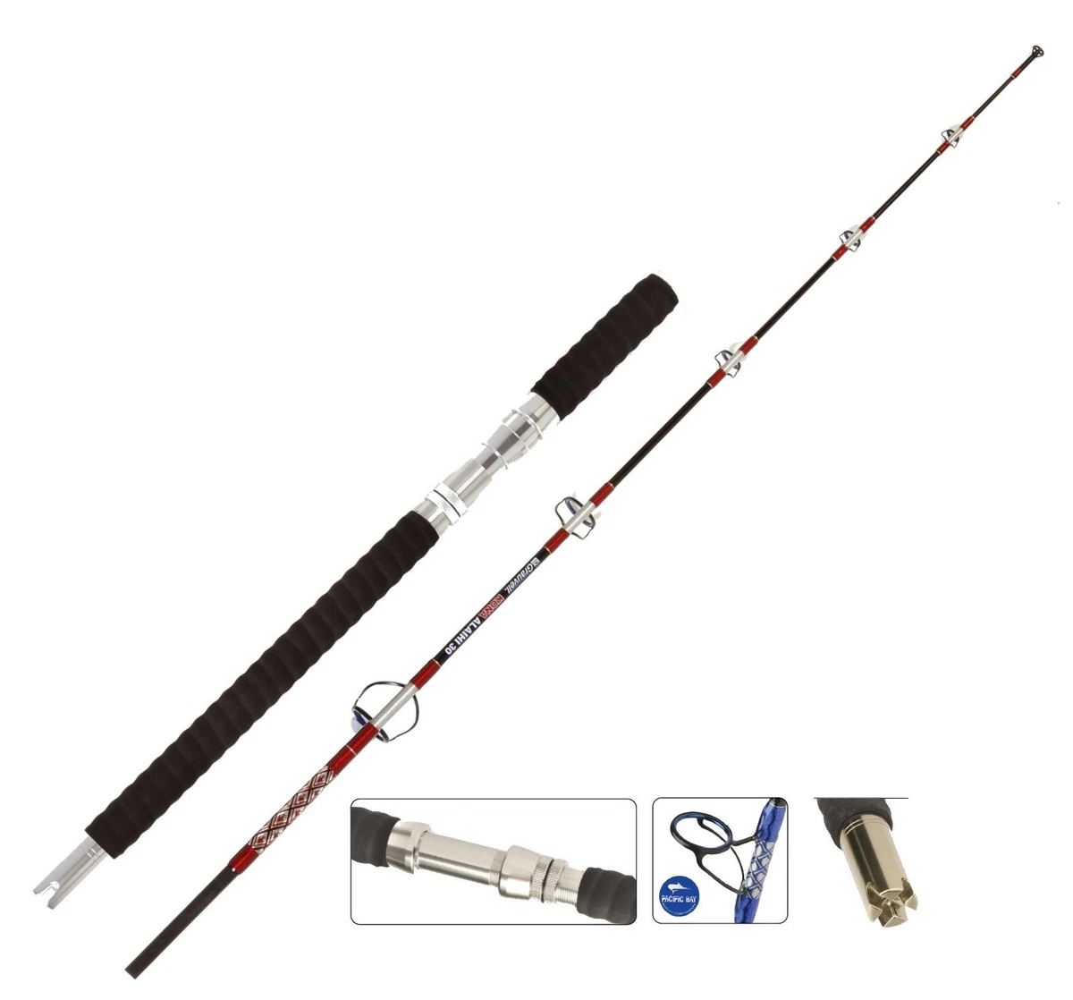 Canne à Pêche Grauvell Jinza Drop Shot 240 2,4m 5-30g - Lancer Leurres Mer/rivière