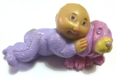 CABBAGE PATCH KIDS PVC-Figur 6 cm - BABY MIT HUND (China 1984) 122