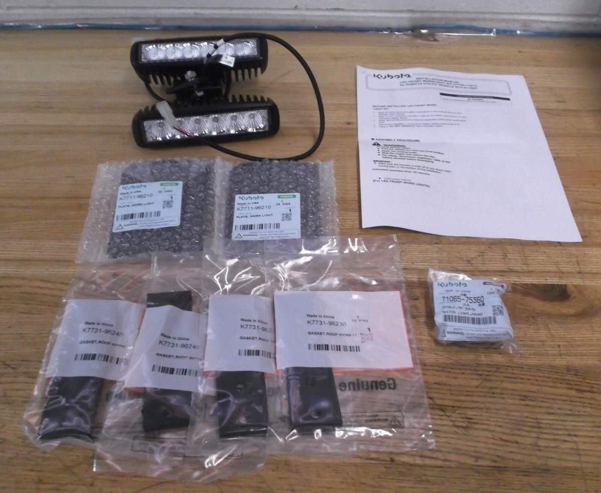 KUBOTA RTV-X1100C UTV FRONT LED FLOOD SPOT LIGHT KIT 77700-11811