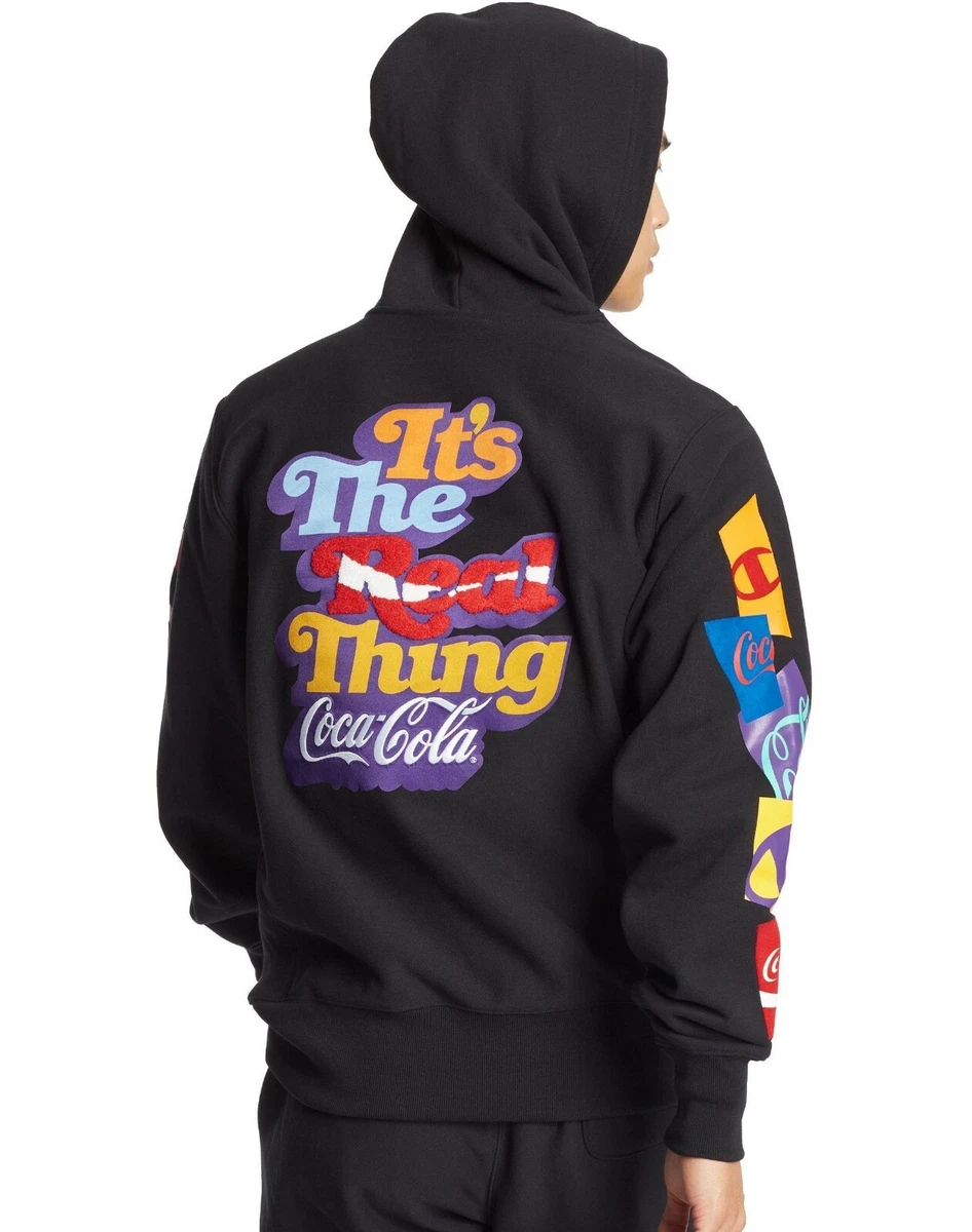Champion coca cola hoodie black new arrivals