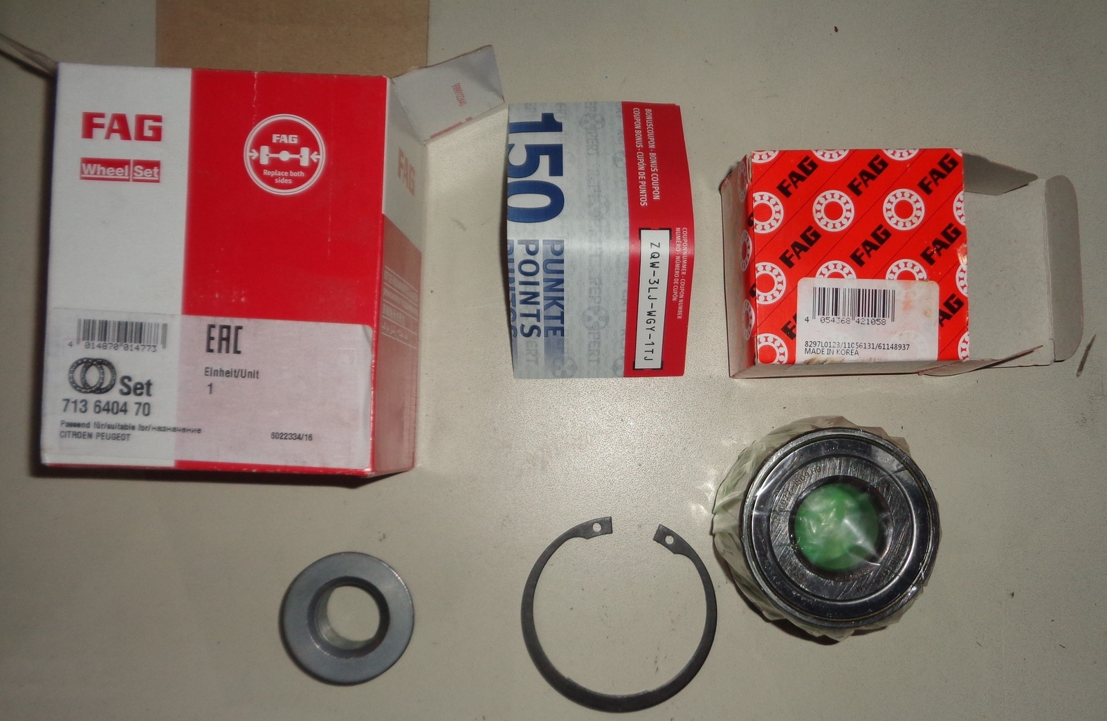 713640470 FAG Kit cuscinetto ruota PER CITROËN C4 PEUGEOT 307