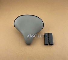 NEW! ABSOLUTE BEACH CRUISER VINYL SADDLE 209 IN ALL GRAY W/ GRAY CUSTOM GRIPS