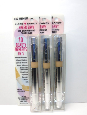 HARD CANDY EYE BRIGHTENING CONCEALER 940 MEDIUM 0.06 OZ LOT OF 3 (BOXED)
