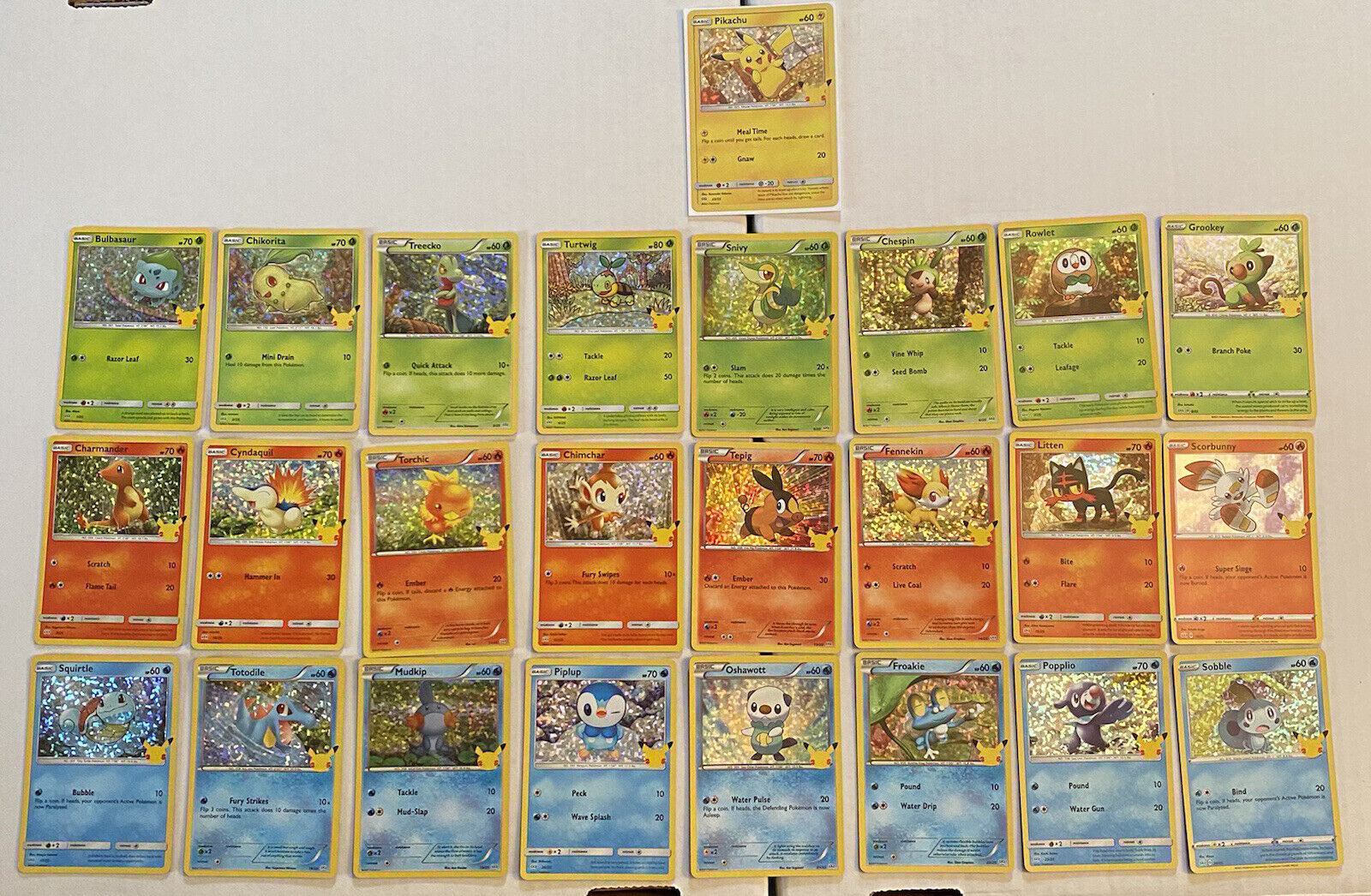 lote coleção completa cartas Pokemon 25 anos McDonald’s donalds