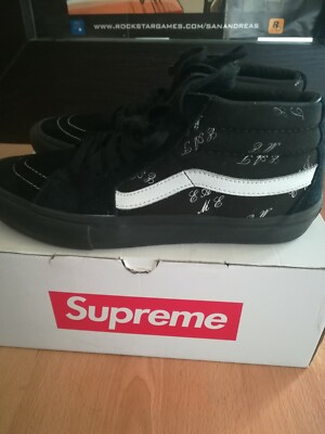 Rare Vans X Supreme EAT ME SK8 Mid Pro US9 UK