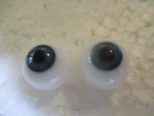 14 mm Blue Round Handblown Glass Eyes 7.3 mm Iris Doll Crafts  N39