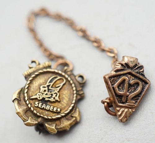 WWII 1942 Navy CBs Seabees Home Front Sweetheart Pins