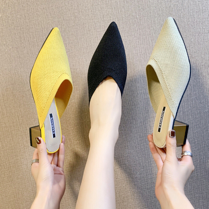 PANTOFOLA D’ORO Pantofole donna donna primavera estate moda slingback tacco medio blocco scarpe misura