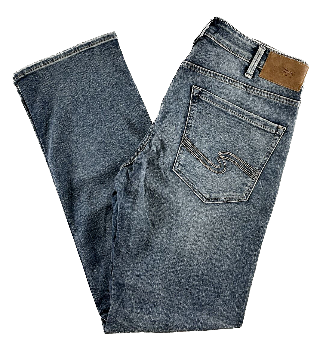 Silver Jeans Mid Rise Grayson Easy Fit Straight Leg Stretch Mens 32 x 32 DEFECT