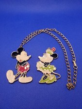 Walt Disney Mickey and Minnie Mouse Enamel Pendant Set Enameled Vintage