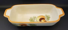 Los Angeles Potteries Mushroom Ceramic Bread Loaf Pan #603 1971 Ovenware