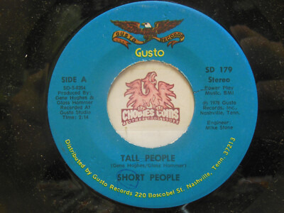 Short People   Tall People / Why'd You Put It To Me Baby, 45 RPM VG+ (20A)