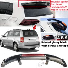 Universal Black Rear Roof Spoiler Wing W Light Fit For Chrysler Town Country