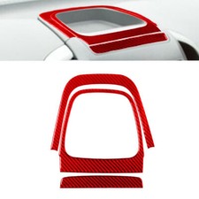 3pcs For Chevrolet Sonic 12-16 Red Carbon Fiber Console Storage Box Panel Cover