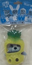 Bear Wear Mini Squishy Rubber Keychain Outfits Pineapple
